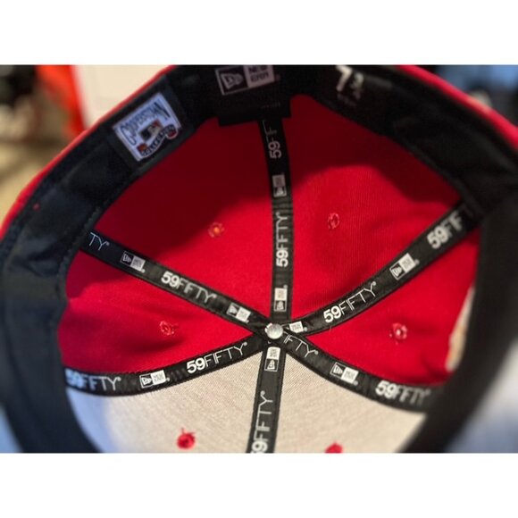 Tampa Bay Devil Rays New Era Red 98 Fitted Baseball Cap Hat Size 7 3/4 Worn - Picture 7 of 7